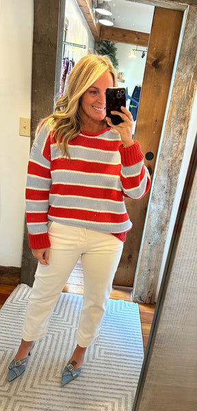 Camille Striped Knit Sweater