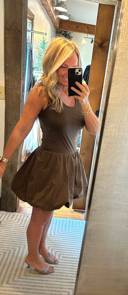 Bria Bubble Hem Mini Dress