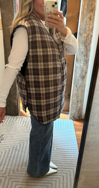 Reversible Oversized Quilted Vest