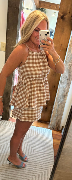 Gingham Short