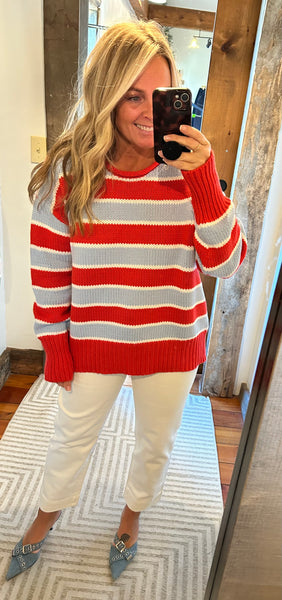 Camille Striped Knit Sweater