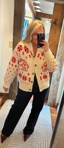 Snowflake Button Up Cardi