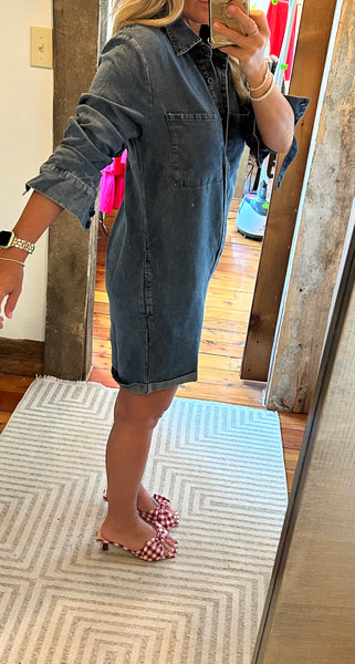 Chambray Denim Romper