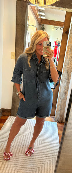 Chambray Denim Romper