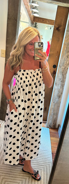 Polka Dot Swing Midi Dress