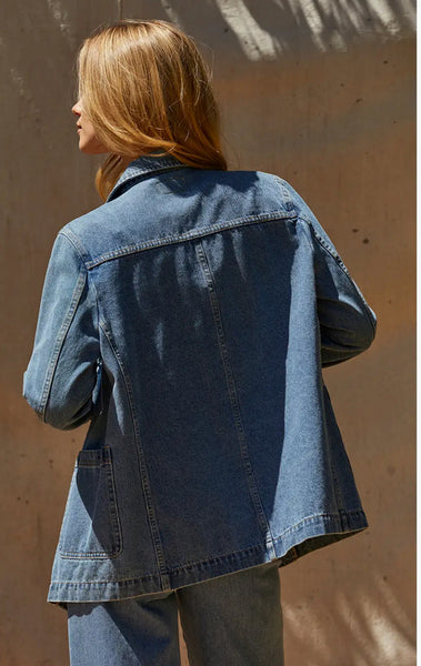 Brandi Double Breasted Denim Blazer