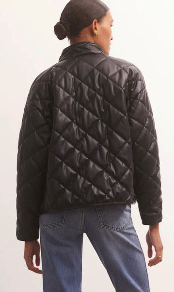 Heritage Quilted Faux Leather Jacket