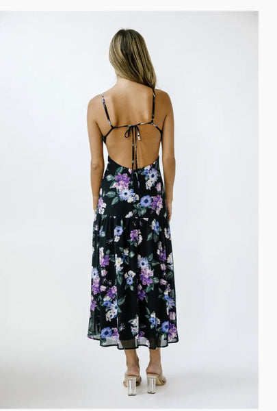 Floral Open Back Midi Dress The Green Shelf Boutique Floral Open Back Midi Dress The Green Shelf Boutique
