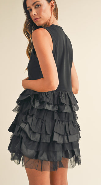 Ruffle Tiered Mini Dress