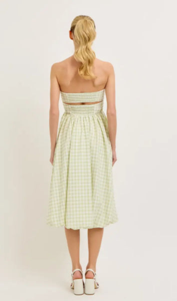 Gingham Midi Dress