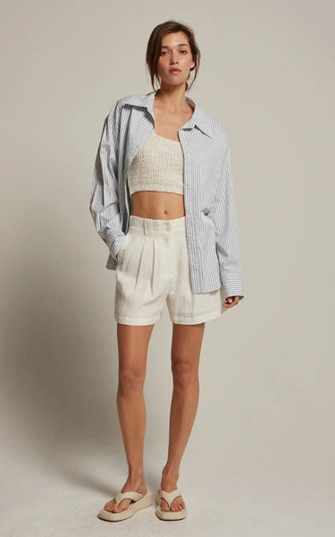 Isra Striped Button Up Top