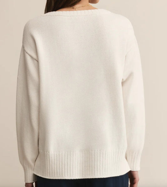 All Around Cotton V Neck Sweater
