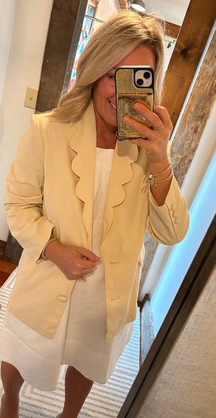 Sicily Scalloped Blazer