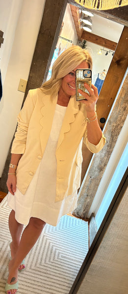 Sicily Scalloped Blazer