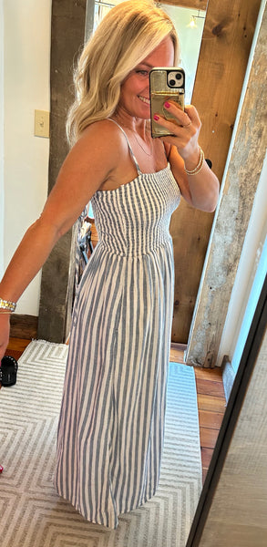 Nadine Striped Midi Dress