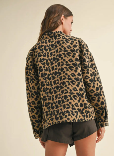 Leopard Short Hair Fur Jacket