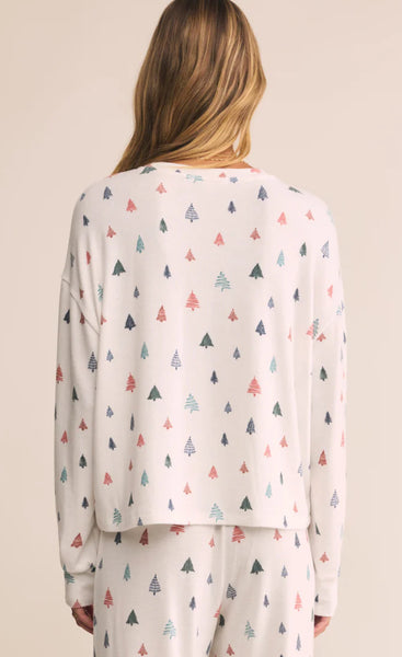 Alpine Tree Brushed Knit Top