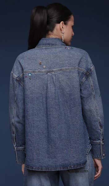 Molli Jeweled Denim Top