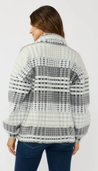 Plaid Bomber Coatigan