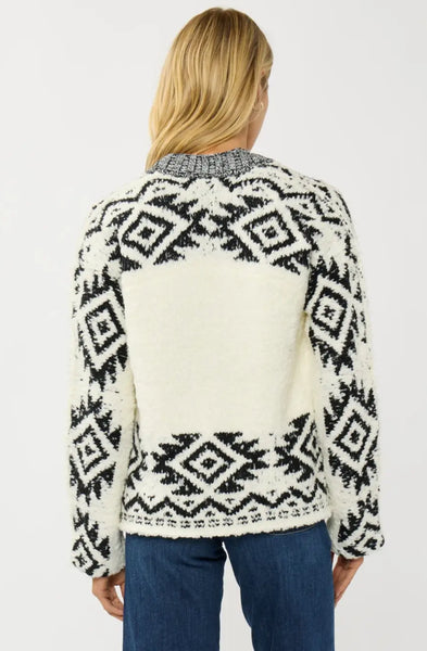 Textured Knit Sweater Jacket