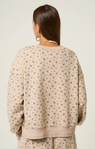 Asymmetric Floral Sweatshirt