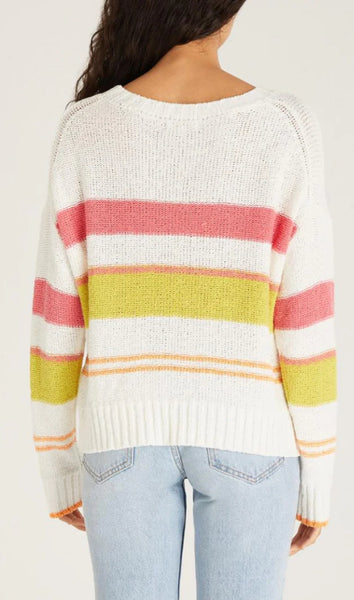 Block Stripe Spring Sweater