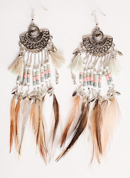 Medallion Drop Earrings - The Green Shelf Boutique
