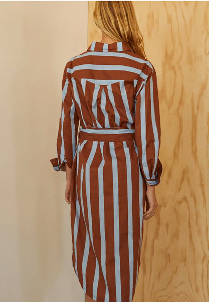 Monica Bold Stripe Button Up Dress