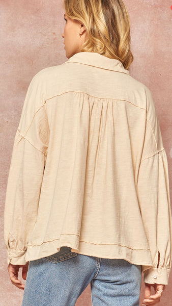Mineral Washed Oversized Top
