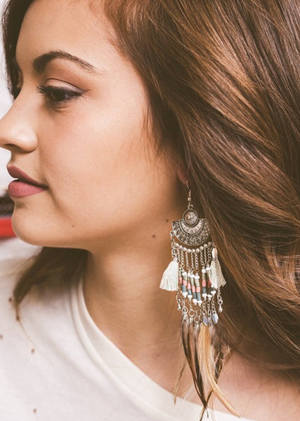 Medallion Drop Earrings - The Green Shelf Boutique