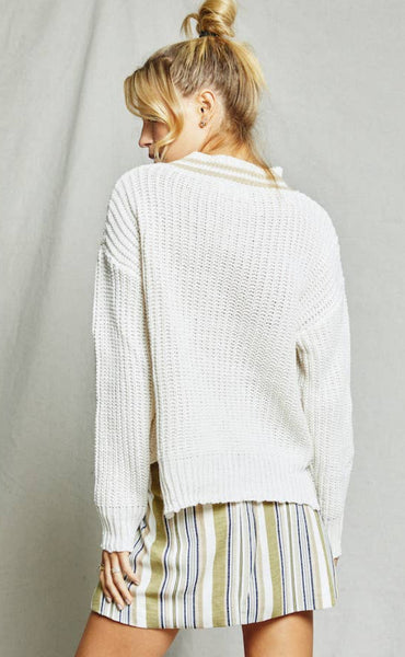 V Neck Knit Sweater