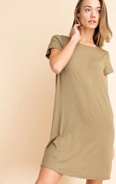 Tee Shirt Dress - The Green Shelf Boutique