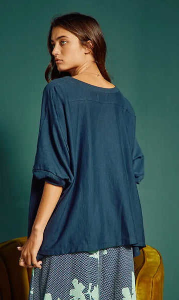 Solid Oversized Top