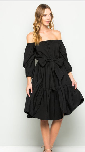 Off the Shoulder Dress - The Green Shelf Boutique