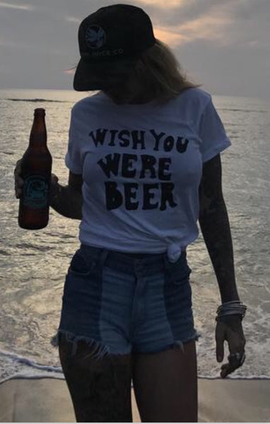 Wish You Were Beer Tee - The Green Shelf Boutique