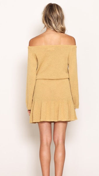 Knit off the Shoulder Dress - The Green Shelf Boutique