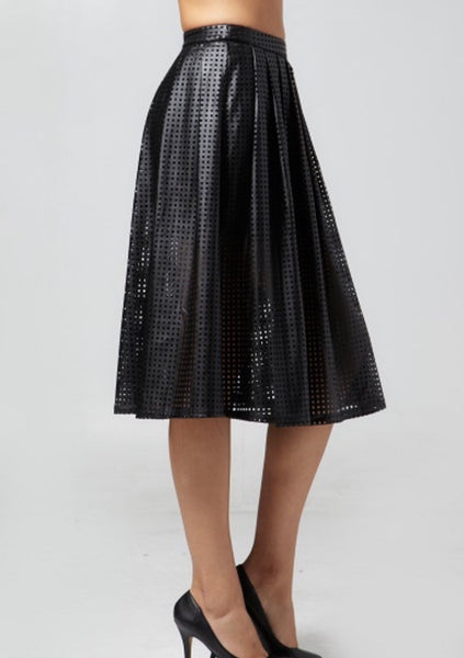 Vegan Leather Skirt - The Green Shelf Boutique